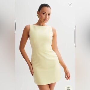 Meshki Angela mini dress in Lemon